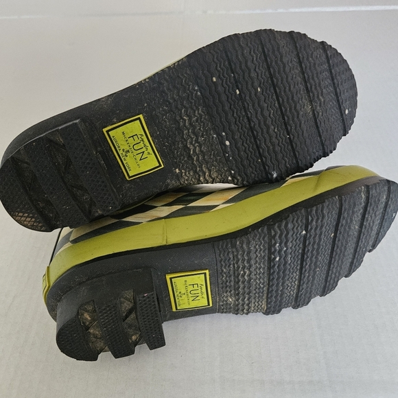 MacKenzie-Childs Courtly Check Short Ankle Rain Boots - Picture 13 of 13